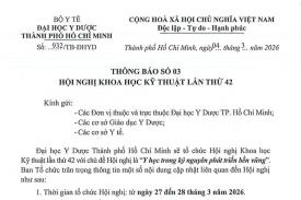 Thông báo số 03 Hội nghị Khoa học kỹ thuật lần thứ 42
